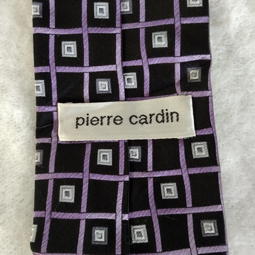 Silk Pierre Cardin Tie with Geometric Design EUC